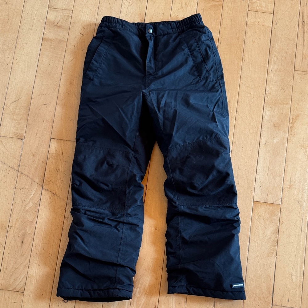 Lands' End Black Kids size 10 Snow Pants